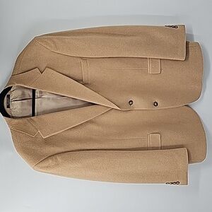 Oversized 100% Camel Hair Tan Mens Blazer Jacket